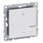 Suno - Ściemniacz przyciskowy bez zacisku neutralnego 125 VA LED, Biały