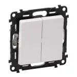 VALENA LIFE PRZYCISK PODWÓJNY PRZEŁĄCZY NO/NC BIAŁY 6 A - 250 V~