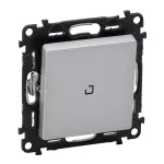 VALENA LIFE PRZYCISK PRZEŁĄCZY NO/NC PODŚWIETLANY ALUMINIUM 6 A - 250 V~