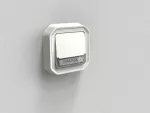 NOWE PLEXO - PRZY. NO/NC PODŚWI. Z UCHWYT ETY. PODTYNK. 10A- 250V~ BIAŁY