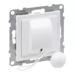 SUNO - Przycisk przełączny cięgnowy NO/NC - 6 A - 250 V~ - zaciski automatyczne, Biały