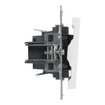 SUNO - Przycisk pojedynczy - 6 A - 250 V~ - zaciski automatyczne, Biały