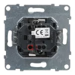 SUNO - Przycisk pojedynczy z podświetleniem - 6 A - 250 V~ - zaciski automatyczne, Biały