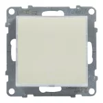 SUNO - Przycisk pojedynczy z podświetleniem - 6 A - 250 V~ - zaciski automatyczne, Biały
