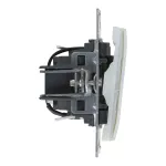 SUNO - Przycisk pojedynczy z podświetleniem - 6 A - 250 V~ - zaciski automatyczne, Biały