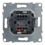 SUNO - Przycisk pojedynczy z symbolem dzwonka - 6 A - 250 V~ - zaciski automatyczne, Biały