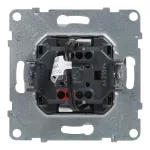 SUNO - Przycisk pojedynczy z podświetleniem - 6 A - 250 V~ - zaciski automatyczne, Aluminium