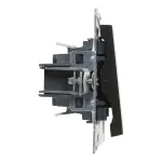 SUNO - Przycisk pojedynczy - 6 A - 250 V~ - zaciski automatyczne, Czarny