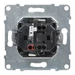 SUNO - Przycisk pojedynczy z podświetleniem - 6 A - 250 V~ - zaciski automatyczne, Czarny