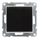 SUNO - Przycisk pojedynczy z podświetleniem - 6 A - 250 V~ - zaciski automatyczne, Czarny