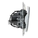 SUNO - Przycisk pojedynczy z podświetleniem - 6 A - 250 V~ - zaciski automatyczne, Czarny