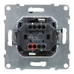 SUNO - Przycisk pojedynczy z symbolem dzwonka - 6 A - 250 V~ - zaciski automatyczne, Czarny