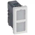 MOSAIC LAMPA SYGNALIZACYJNA PODWÓJNA PŁASKA - 1 MODUŁ ANTYBAKTERYJNA 1W 230V~