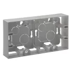 Niloe Step - puszka natynkowa podwójna- kolor aluminium