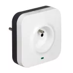 GNIAZDO CHRONIONE Z WYTYCZKĄ 2P+Z / WYJŚCIE 2P+Z + 2 X RJ45 (IN-OUT)