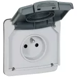 PLEXO IP66 GNIAZDO 2P+Z Z KLAPKĄ 16 A - 250 V~ - MECHANIZM BEZ PUSZKI