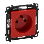 VALENA LIFE GNIAZDO 2 P+Z Z PRZESŁONĄ CZERWONE 16 A – 250 V~