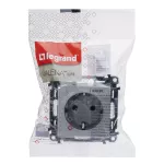 VALENA LIFE GNIAZDO 2 P+Z Z PRZESŁONĄ ALUMINIUM 16 A – 250 V~