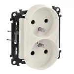 VALENA LIFE GNIAZDO 2 P+Z Z PRZESŁONĄ DO RAMEK WIELOKROTNYCH  KREMOWE 16 A – 250 V~
