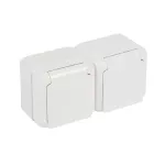 FORIX IP44 - GNIAZDO 2X2P+Z 16 A - 250 V BIAŁE