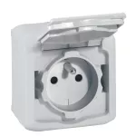 FORIX IP44 - GNIAZDO 2P+Z 16 A - 250 V SZARE