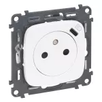 VALENA ALLURE - GNIAZDO PŁASKIE 2P+Z Z USB C BIAŁE
