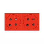 MOSAIC GN 2X2P+Z Z BLOKADĄ PODŁĄCZ PRZEZ ZACISKI AUTOMATYCZNE-4 MODUŁY CZERWONE 16A-250V