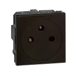 MOSAIC - Gniazdo 2P+Z 16 A - 250 V~ - zaciski automatyczne - 2 modułowe - Antracyt