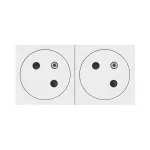 MOSAIC GN 2X2P+Z PODŁĄCZ PRZEZ ZACISKI AUTOMATYCZNE-4 MODUŁY BIAŁE 16A-250V~