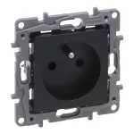 NILOE SELECTION - GNIAZDO 2P+Z 16 A - 250 V~ (Z PRZESŁONĄ, ZACISKI ŚRUBOWE) ANTRACYT