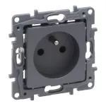 NILOE SELECTION - GNIAZDO 2P+Z 16 A - 250 V~ (Z PRZESŁONĄ, ZACISKI ŚRUBOWE) STAL