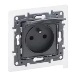 NILOE SELECTION - GNIAZDO 2P+Z - IP44 16 A - 250 V~ - Z PRZESŁONĄ, ZACISKI ŚRUBOWE STAL