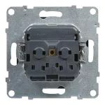 SUNO - Gniazdo SCHUKO 2P+Z - 16 A - 250 V~ - z przesłoną - zaciski automatyczne, Czarny