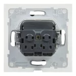 SUNO - Gniazdo SCHUKO 2P+Z- 16 A - 250 V~ - z przesłoną IP44 - zaciski automatyczne, Czarny