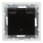 SUNO - Gniazdo SCHUKO 2P+Z- 16 A - 250 V~ - z przesłoną IP44 - zaciski automatyczne, Czarny