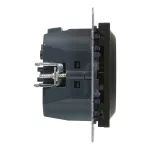 SUNO - Gniazdo SCHUKO 2P+Z - 16 A - 250 V~ - + USB TYP C - 1,5 A - 5 V, Czarny