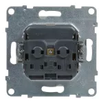 SUNO - Gniazdo SCHUKO 2P+Z - 16 A - 250 V~ - z przesłoną - zaciski automatyczne, Biały