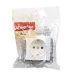 SUNO - Gniazdo SCHUKO 2P+Z - 16 A - 250 V~ - z przesłoną - zaciski automatyczne, Biały