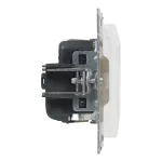 SUNO - Gniazdo SCHUKO 2P+Z - 16 A - 250 V~ - z przesłoną - zaciski automatyczne, Biały