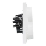 SUNO - Gniazdo SCHUKO 2x2P+Z z przesłoną - zaciski automatyczne (monoblok), Biały