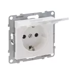 SUNO - Gniazdo SCHUKO 2P+Z - 16 A - 250 V~ - z przesłoną IP 21 - zaciski automatyczne, Biały