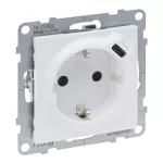 SUNO - Gniazdo SCHUKO 2P+Z - 16 A - 250 V~ - + USB TYP C - 1,5 A - 5 V, Biały