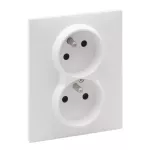 SUNO - Gniazdo 2P+Z (czeskie) z przesłoną - 16 A - 250 V~ - zaciski automatyczne (monoblok), Biały