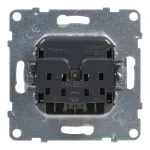 SUNO - Gniazdo 2P+Z - 16 A - 250 V~ - zaciski śrubowe, Biały