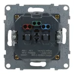SUNO - Gniazdo płaskie 2P+Z - 16 A - z USB Typ - C - 1,5 A - zaciski automatyczne - z przesłoną, Biały