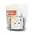 SUNO - Gniazdo płaskie 2P+Z - 16 A - z USB Typ - C - 1,5 A - zaciski automatyczne - z przesłoną, Biały