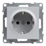 SUNO - Gniazdo SCHUKO 2P+Z - 16 A - 250 V~ - z przesłoną - zaciski automatyczne, Aluminium