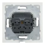 SUNO - Gniazdo SCHUKO 2P+Z- 16 A - 250 V~ - z przesłoną IP44 - zaciski automatyczne, Aluminium