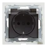 SUNO - Gniazdo SCHUKO 2P+Z- 16 A - 250 V~ - z przesłoną IP44 - zaciski automatyczne, Aluminium