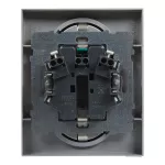 SUNO - Gniazdo SCHUKO 2x2P+Z z przesłoną - zaciski automatyczne (monoblok), Aluminium